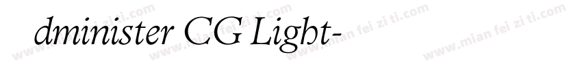 Administer CG Light字体转换